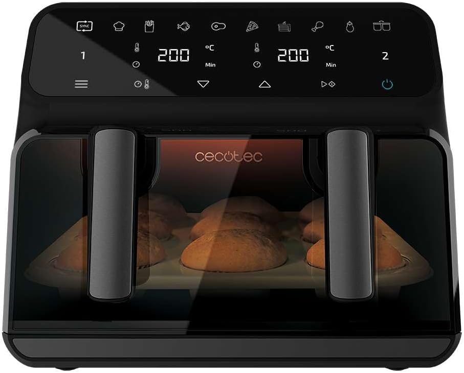 Análisis Cecotec Cecofry Advance 9000 Window Plus 9L (doble cubeta 4,5L + 4,5L): Características y Opinión