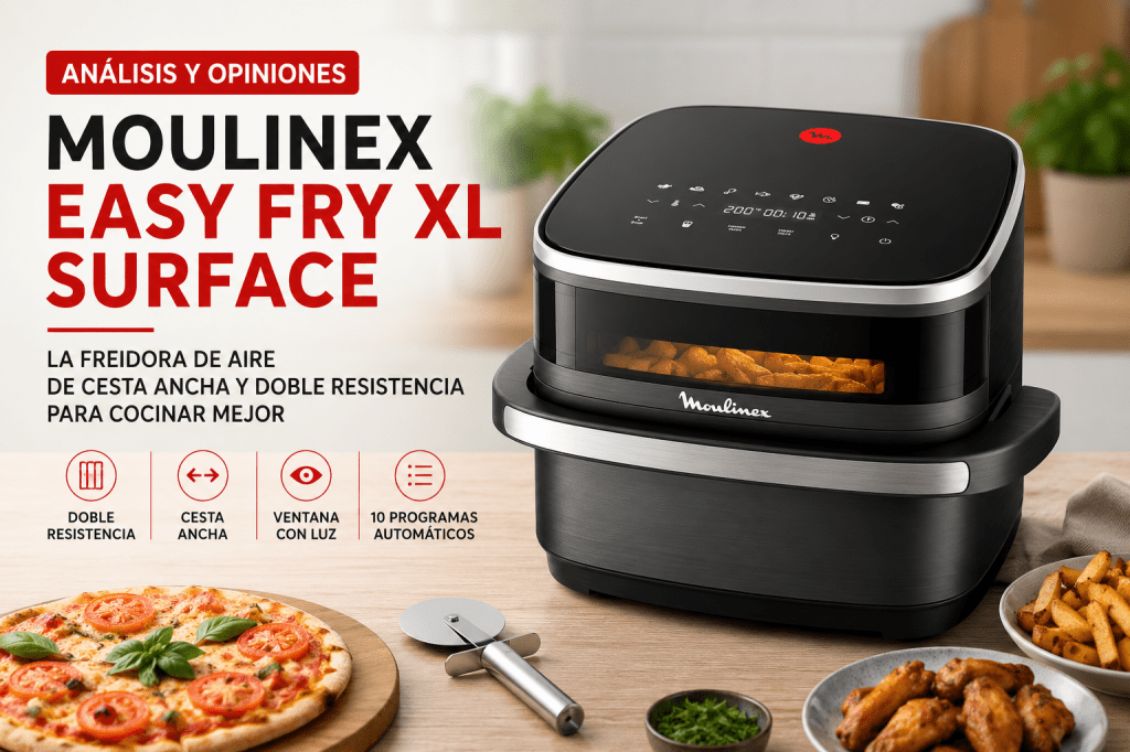 Moulinex Easy Fry XL Surface opiniones y análisis: una freidora diferente a las cestas tradicionales